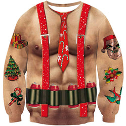 Tie Soldier Style Ugly Christmas Sweater