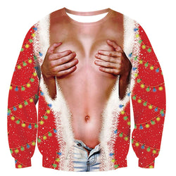 Hand on Boobs Ugly Christmas Sweater