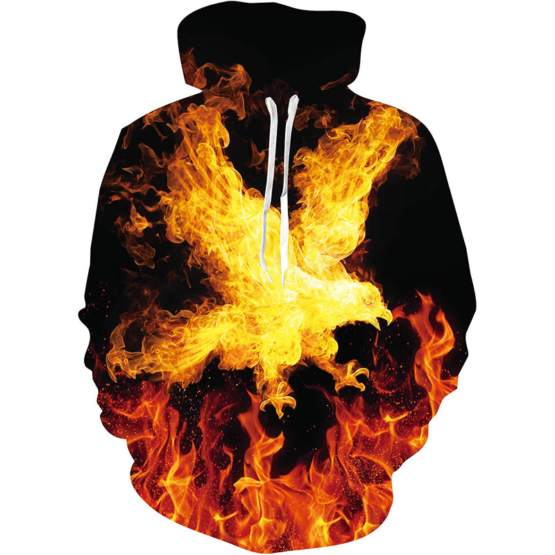 Eagle Fire Funny Hoodie