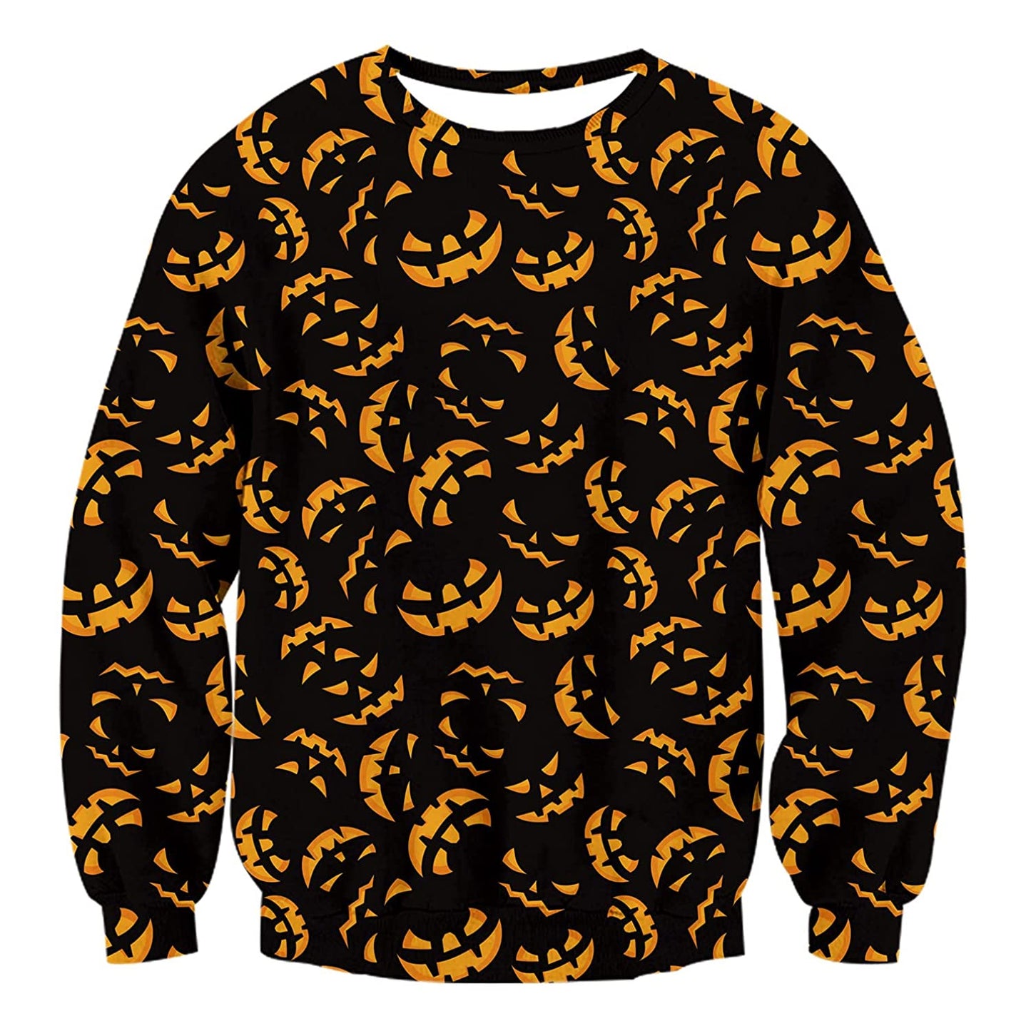 Schwarzer Halloween Kürbis Hässlicher Weihnachtspullover