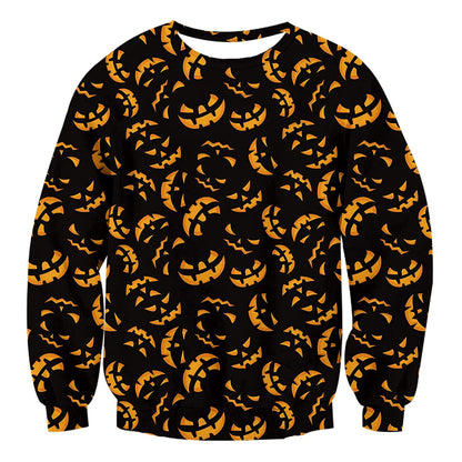 Schwarzer Halloween Kürbis Hässlicher Weihnachtspullover