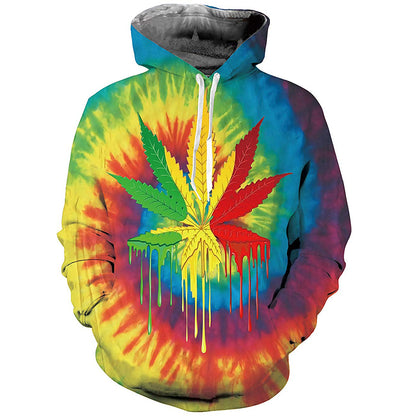 Kleurrijke wiet hoodie