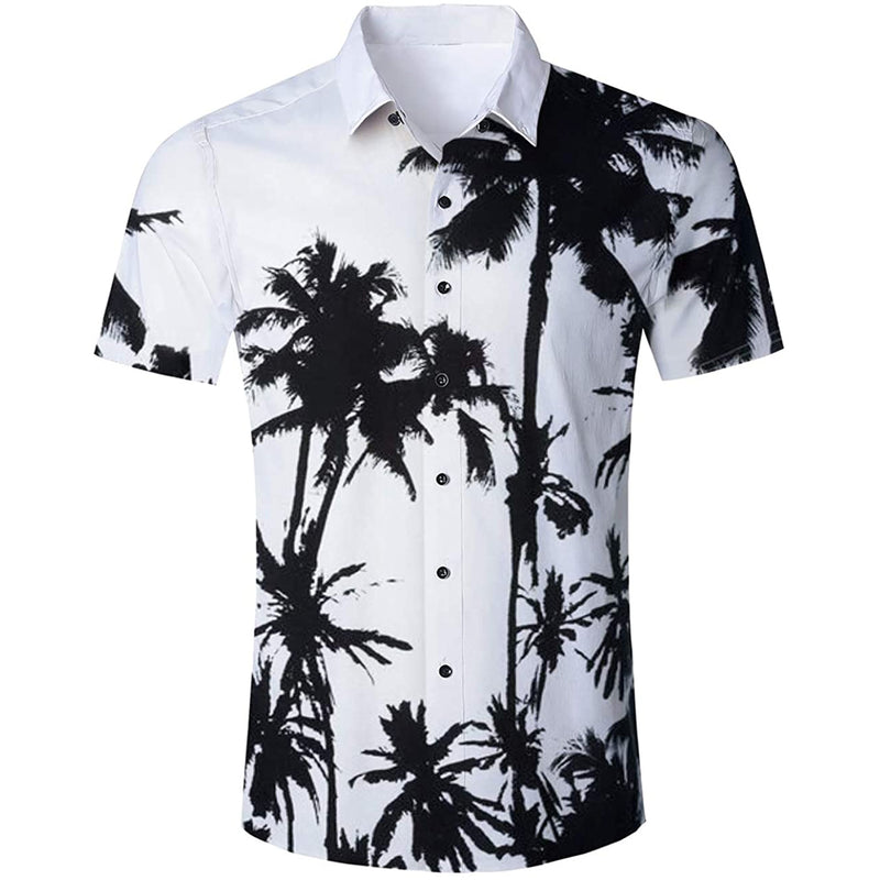 Palm Tree White Funny Hawaiian Shirt