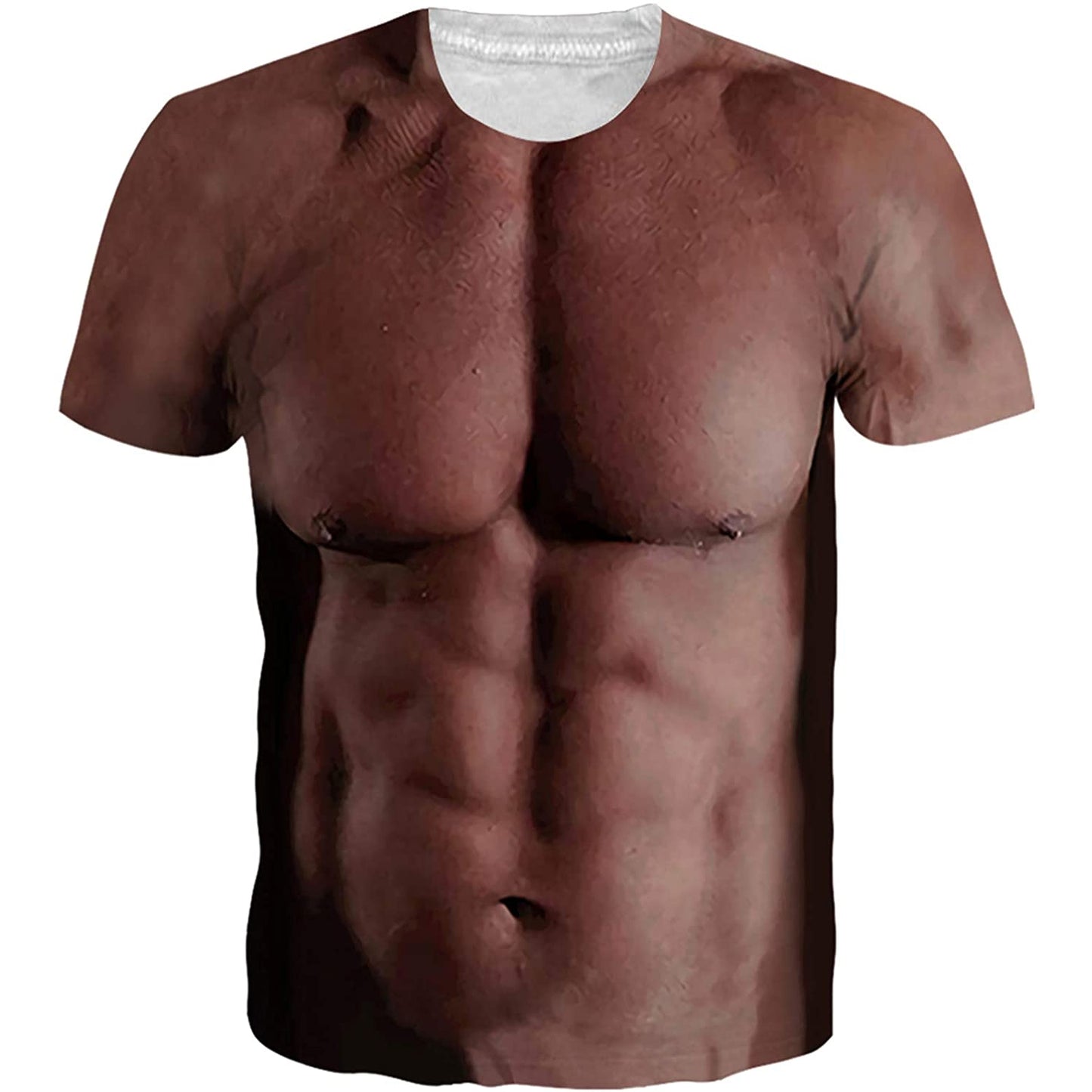 Zwarte, blote, spier, grappige T-shirt