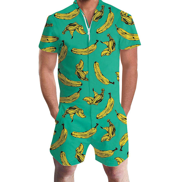 Green Banana Male Romper