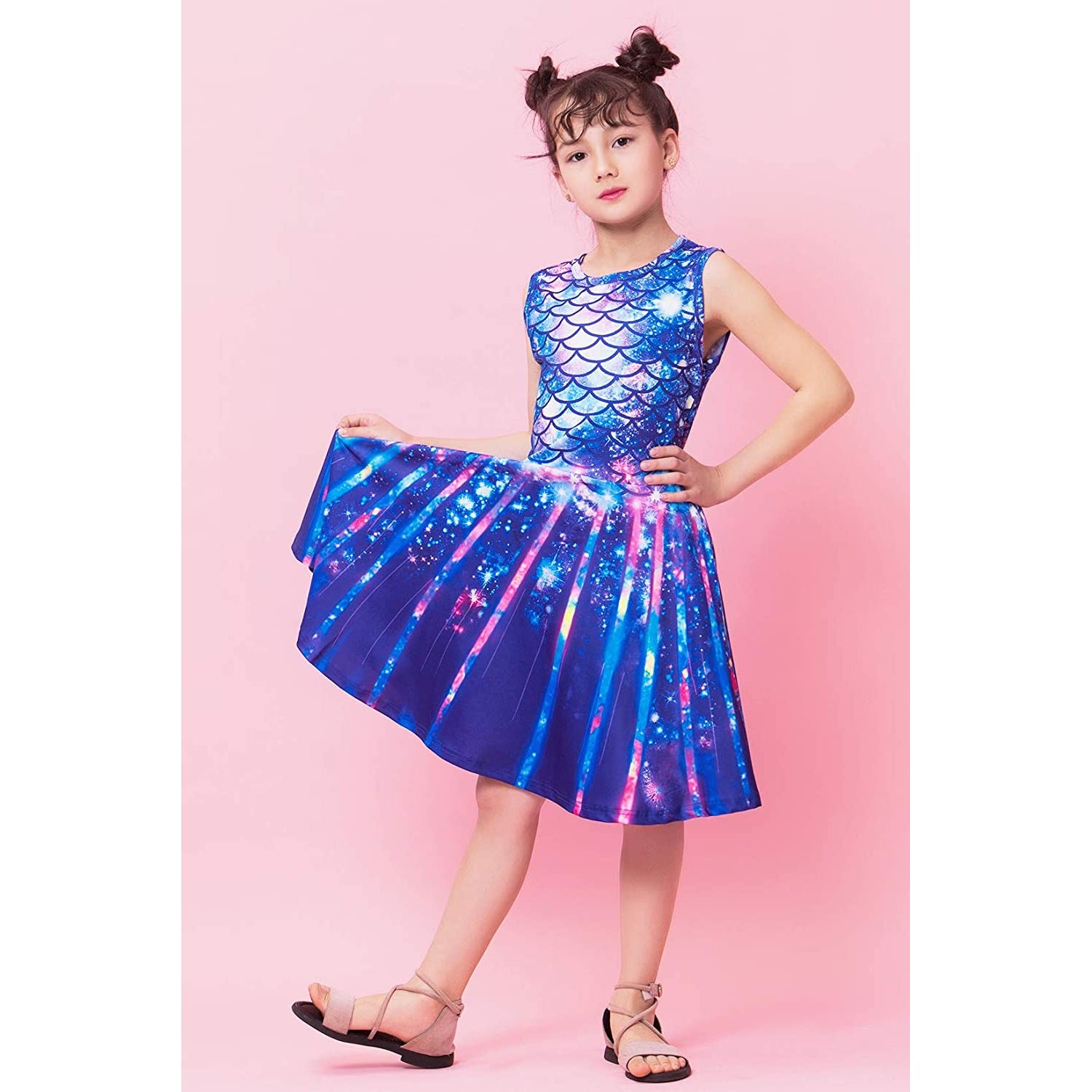 fun dresses Rainbow Stripes Funny Dress for Women 2XL 13 Years Material Funny Girl Dress Forest