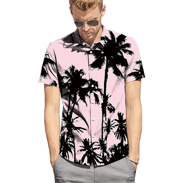 Pink Palm Tree Funny Hawaiian Shirt