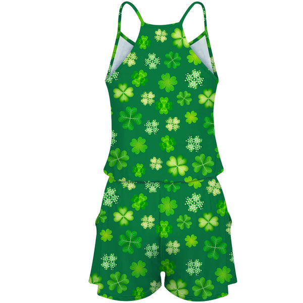 St Patrick's Day Green Funny Romper for Women