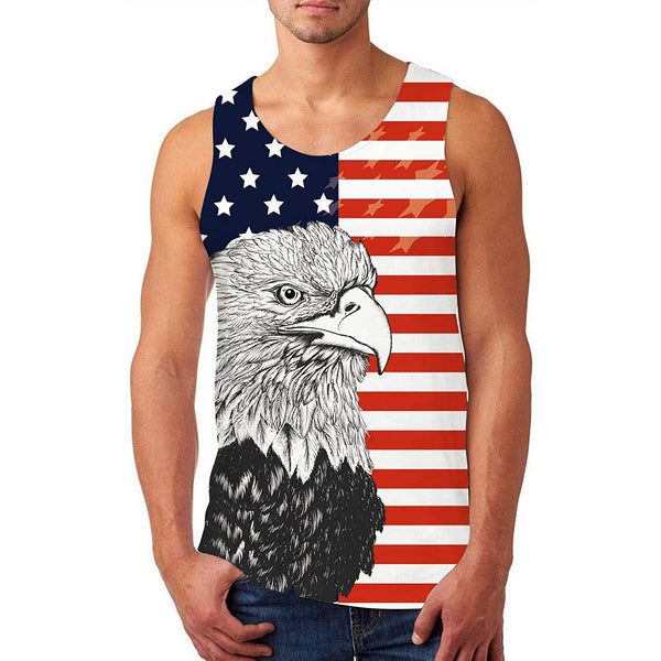 American Flag Eagle Funny Tank Top