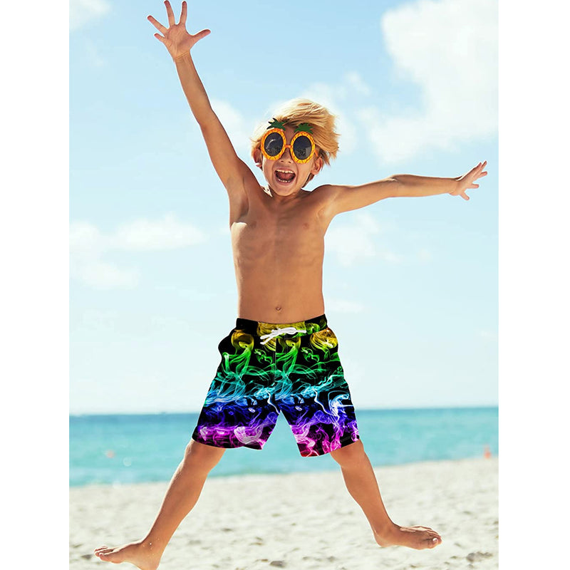 Colorful Smoke Funny Boy Swim Trunk