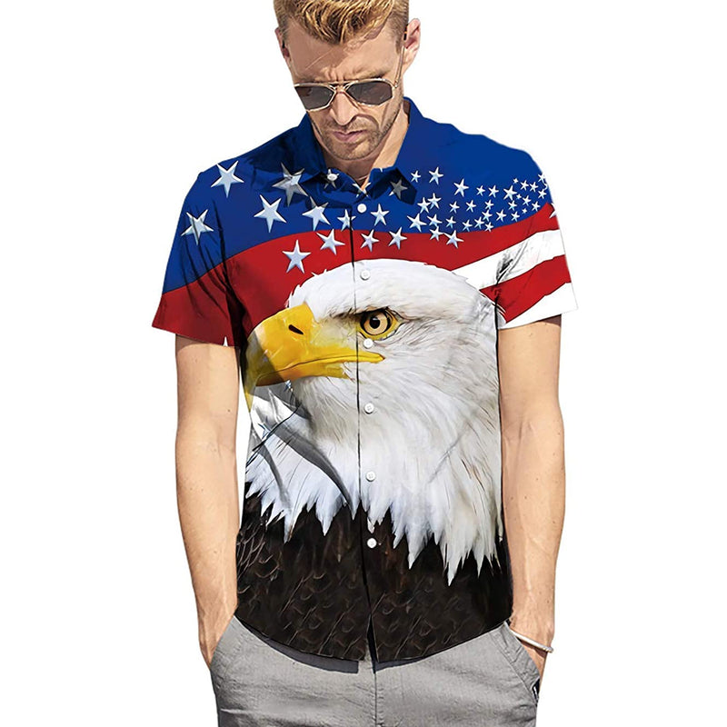 American Flag Eagle Funny Hawaiian Shirt