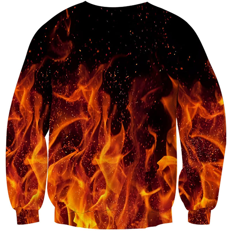 Black Flame Ugly Christmas Sweater