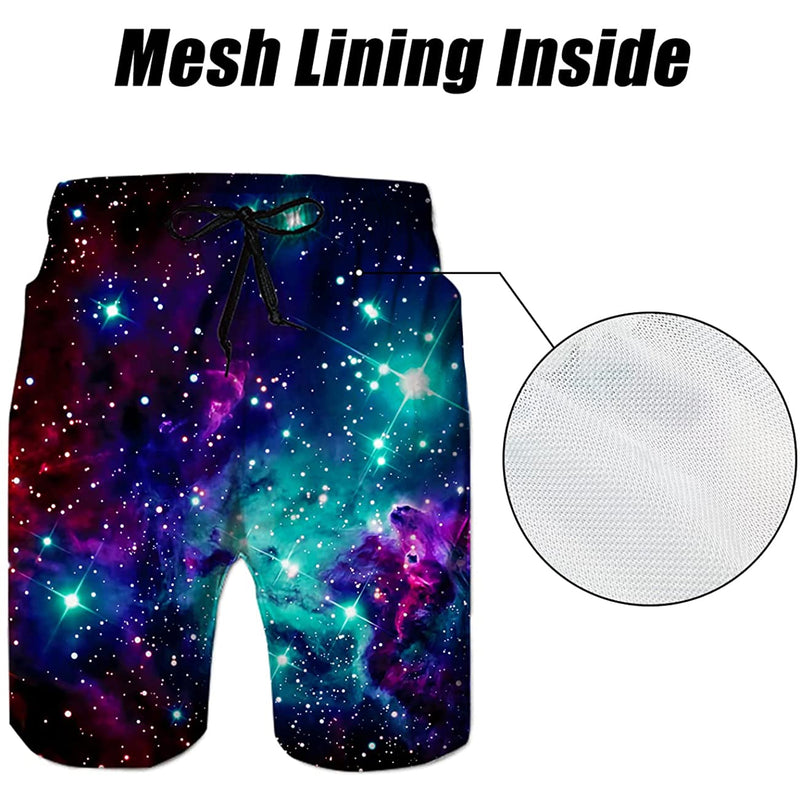 Space Galaxy Funny Swim Trunks