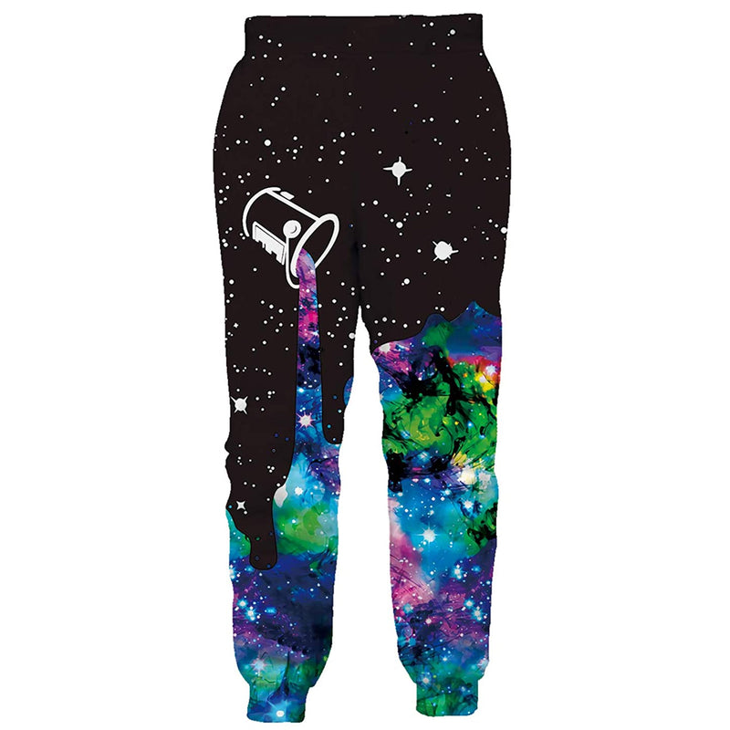 Space Paint Splatter Funny Sweatpants