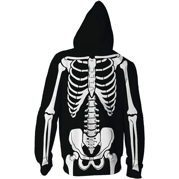 Skeleton Funny Zip Up Hoodie