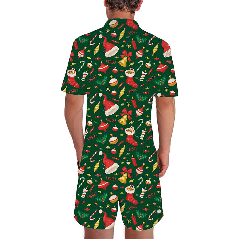 Christmas Dog Men Romper