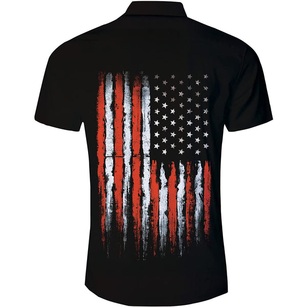 Black American Flag Funny Hawaiian Shirt