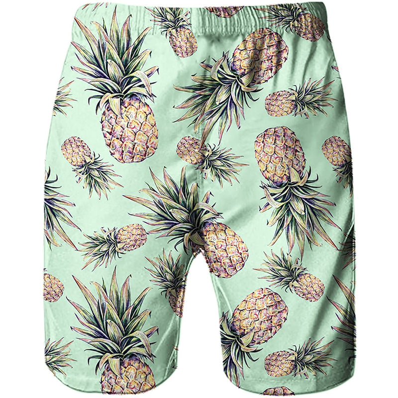 Green Pineapple Funny Swim Trunks