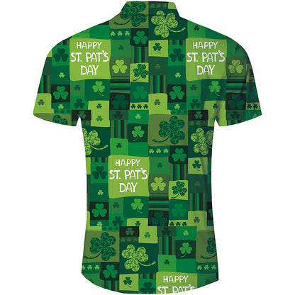 Grünes lustiges Hawaiihemd zum St. Patrick's Day