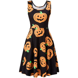 Halloween Pumpkin Funny Dress for Women