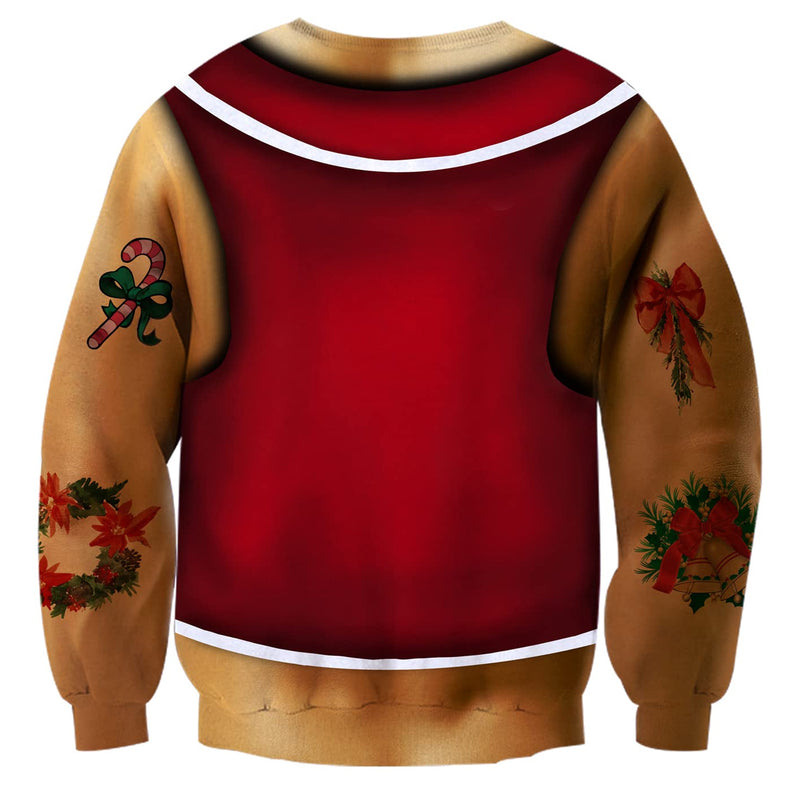 Tie Muscle Man Ugly Christmas Sweater