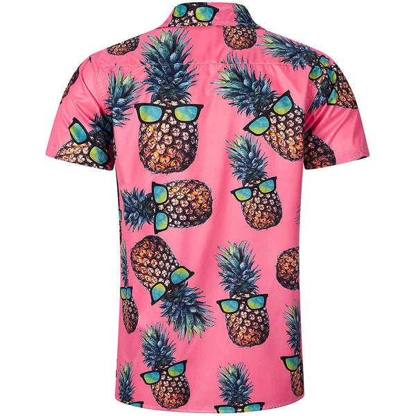 Sunglasses Pineapple Pink Funny Hawaiian Shirt