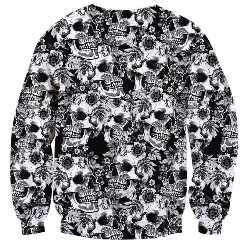 Rose Skull Ugly Christmas Sweater