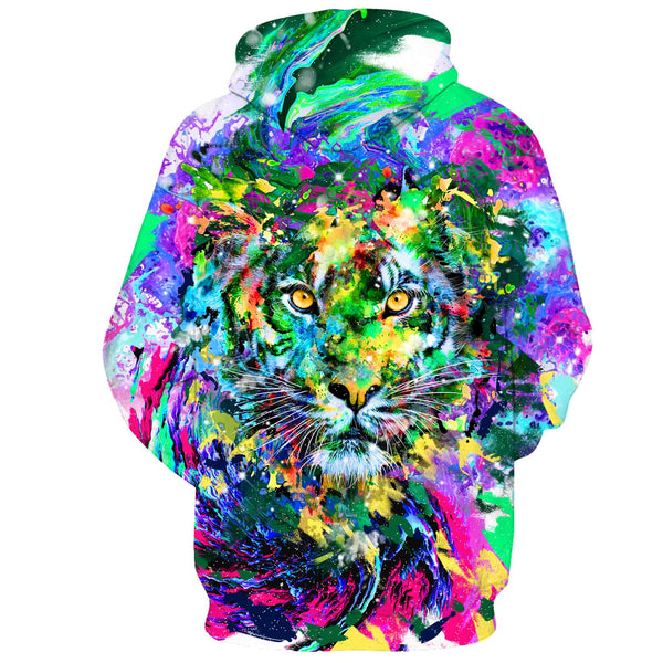 Colorful Painting Tiger Funny Hoodie