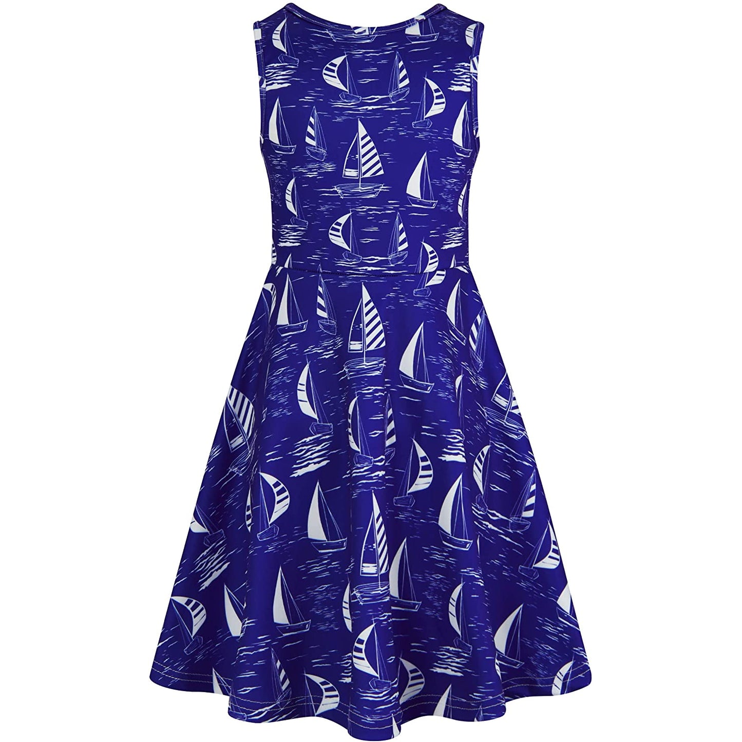 Segelboot Blau Lustiges Mädchen Kleid