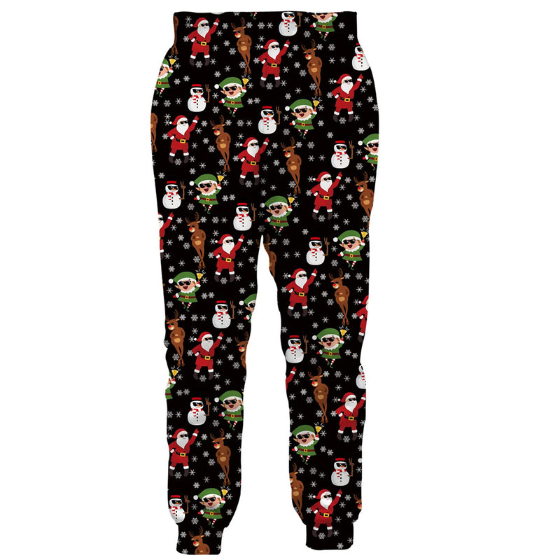 Santa Reindeer Christmas Funny Sweatpants