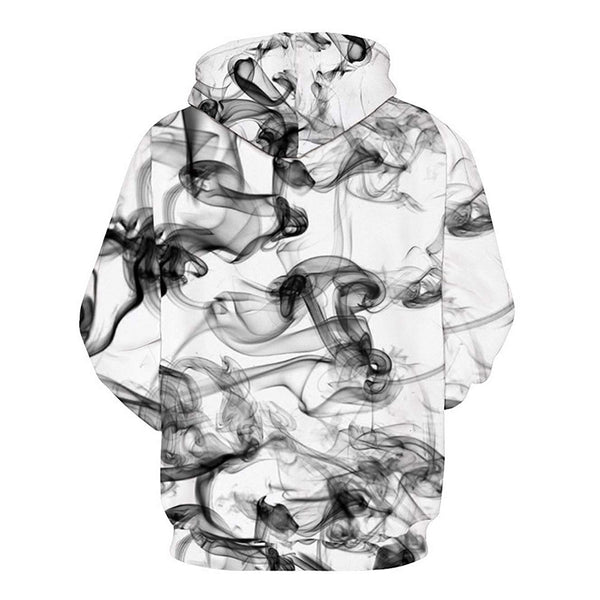 White Smoke Graphic Hoodie