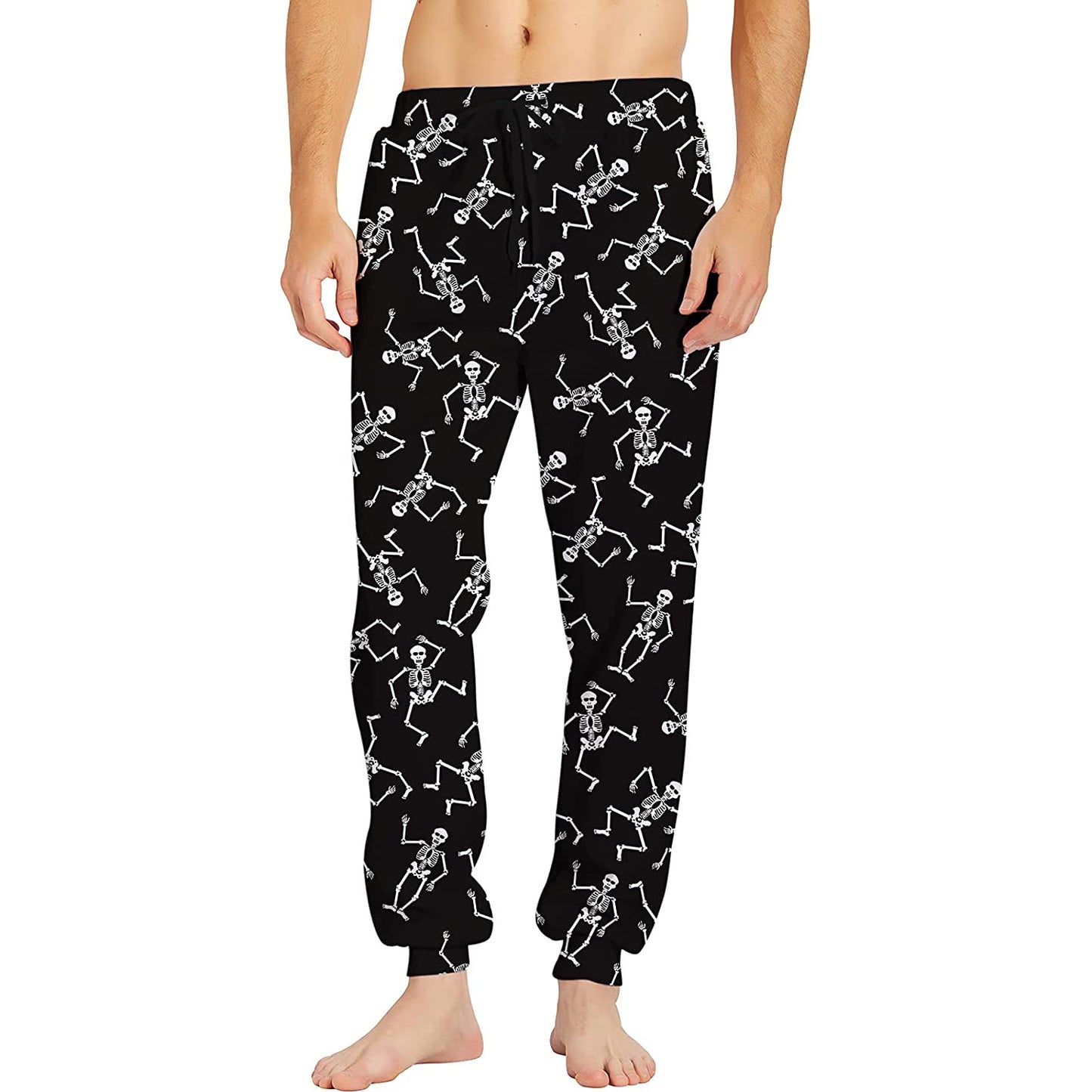 Lustige Jogginghosen mit Skelett-Motiv