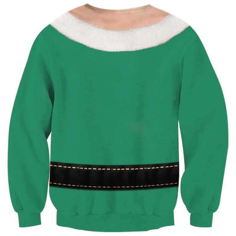 Reindeer Tits Green Ugly Christmas Sweater