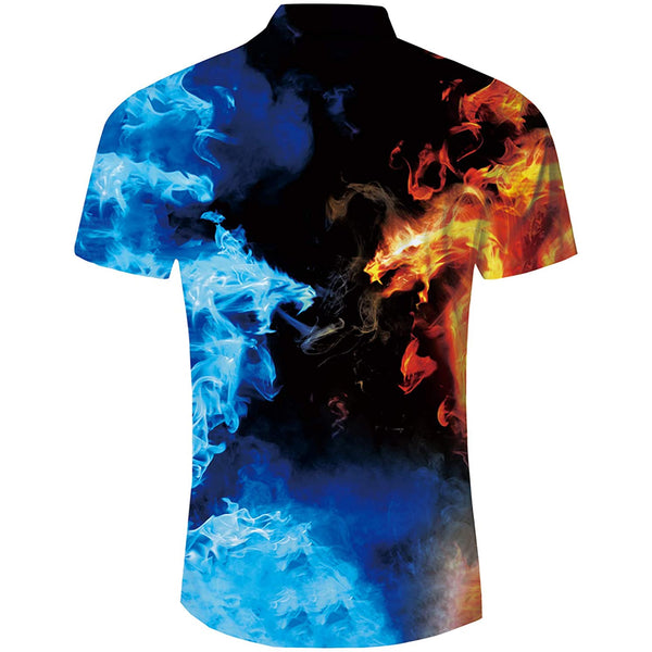 Ice & Fire Dragon Funny Hawaiian Shirt