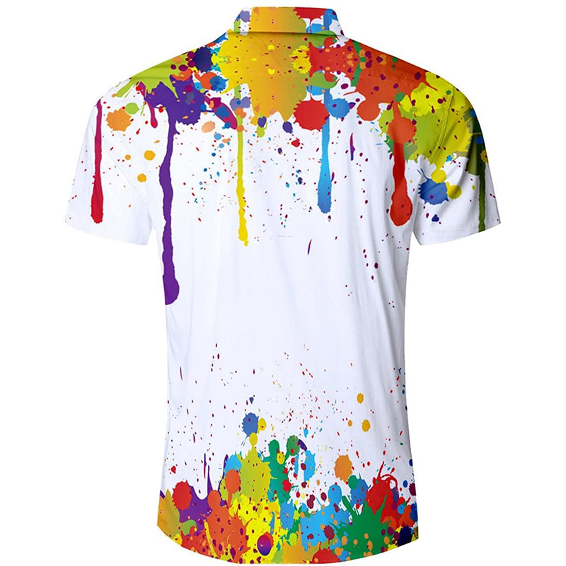 Paint Splatter Funny Hawaiian Shirt