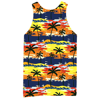 Geel Kokosnootboom Grappig Tanktopje