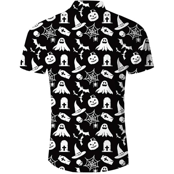 Black Halloween Funny Hawaiian Shirt