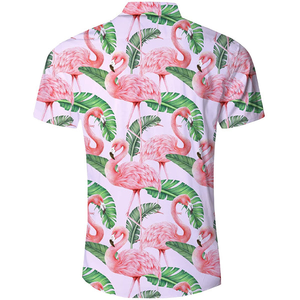 Banana Leaf Flamingos Funny Hawaiian Shirt