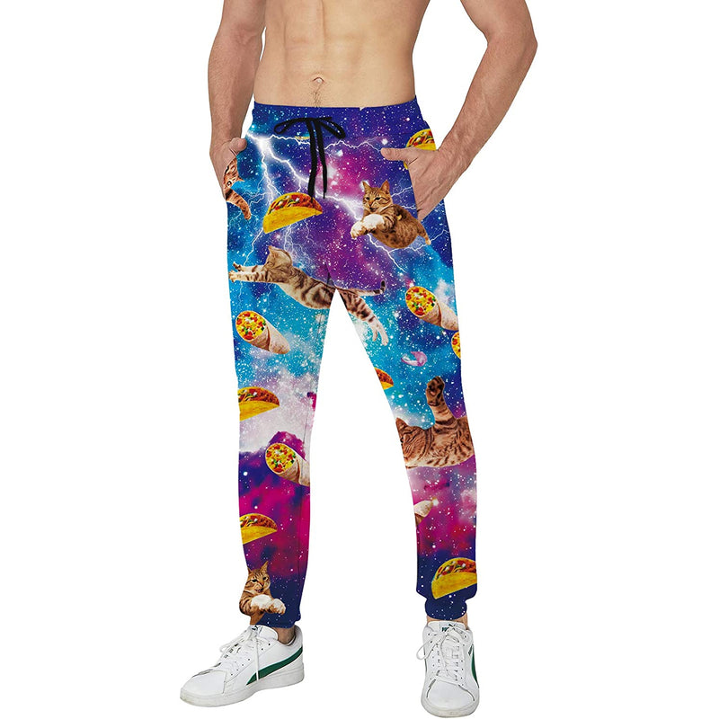 Galaxy Taco Cat Funny Sweatpants