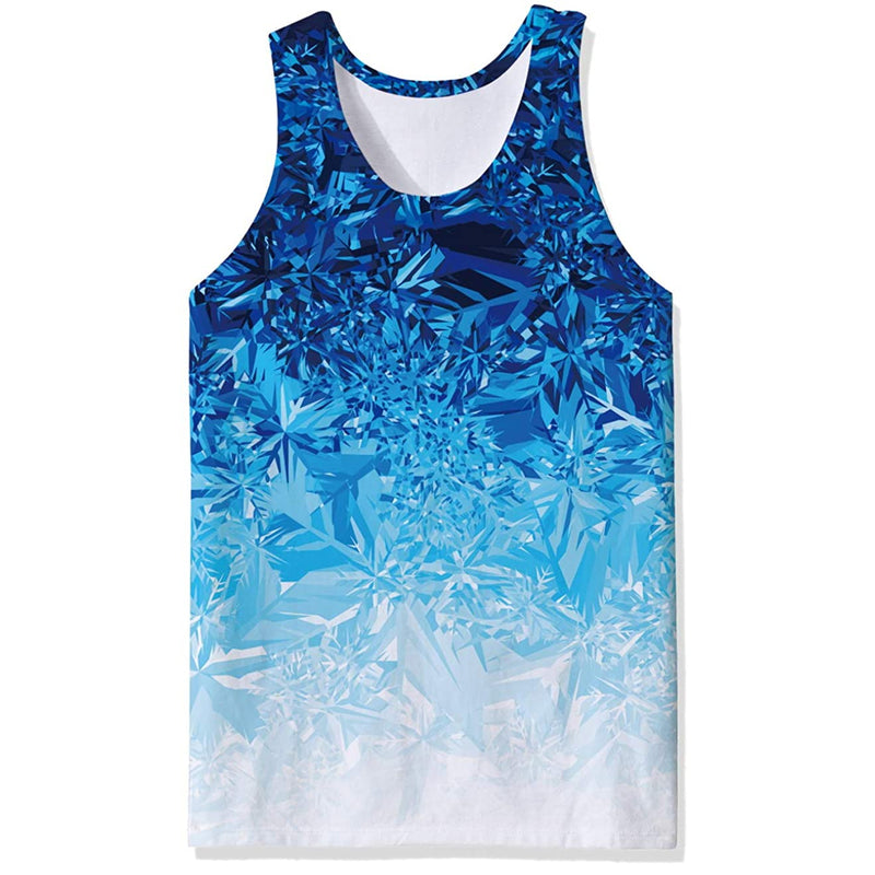 Blue Snowflake Funny Tank Top