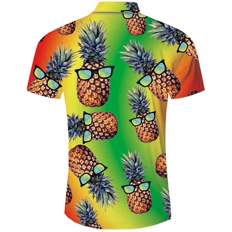 Colorful Sunglasses Pineapple Funny Hawaiian Shirt