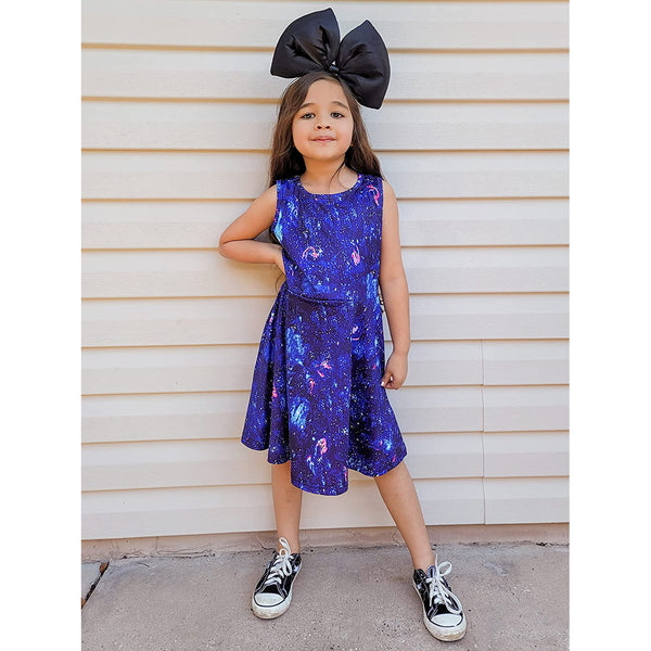 Deep Blue Galaxy Funny Girl Dress