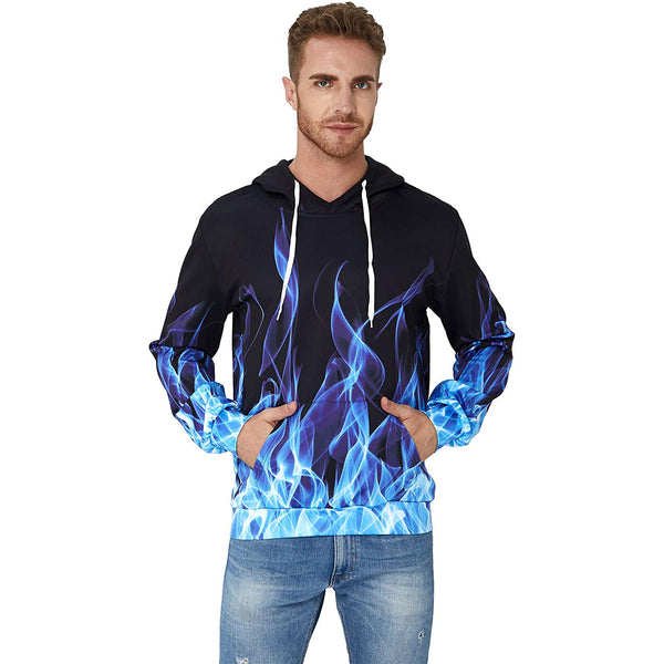 Blue Flame Funny Hoodie