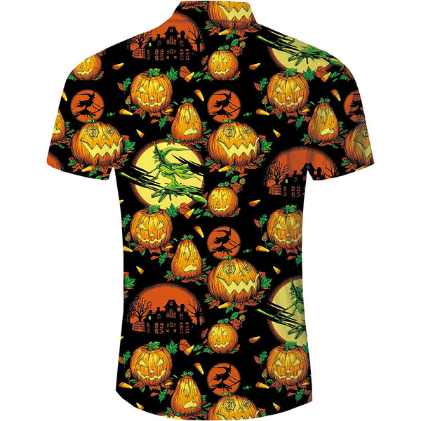 Halloween Pumpkin Witch Funny Hawaiian Shirt