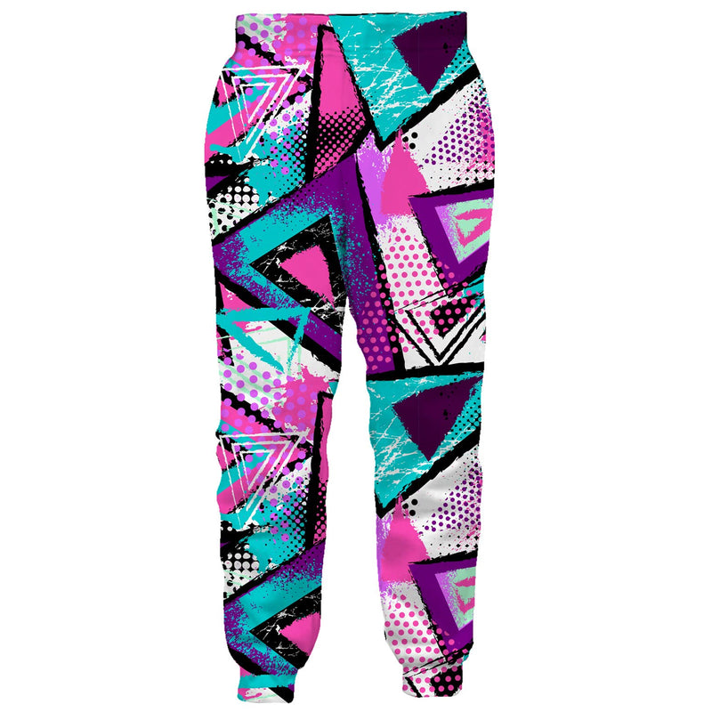 80s Colorful Geometric Vintage Funny Sweatpants