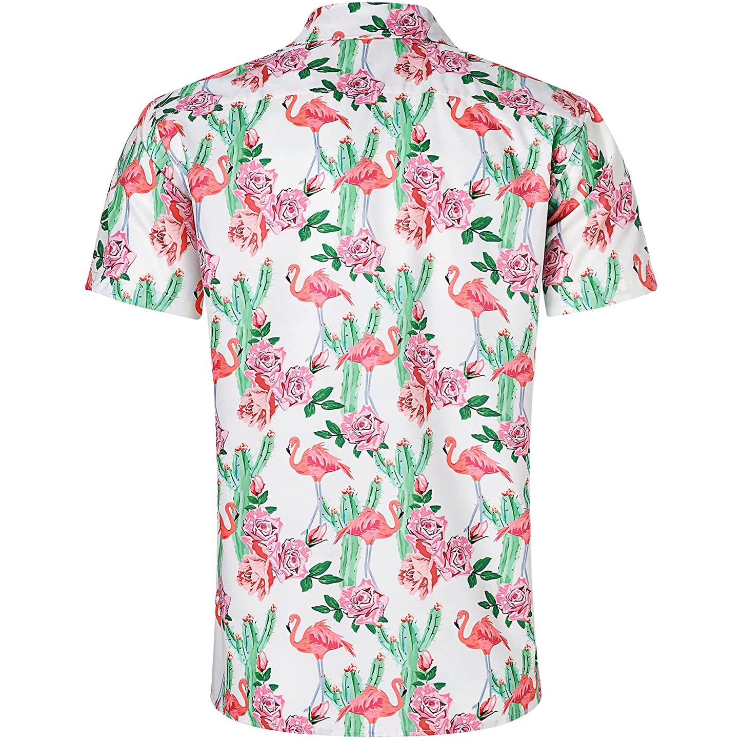 Kaktus Rose Flamingo Lustiges Hawaiihemd