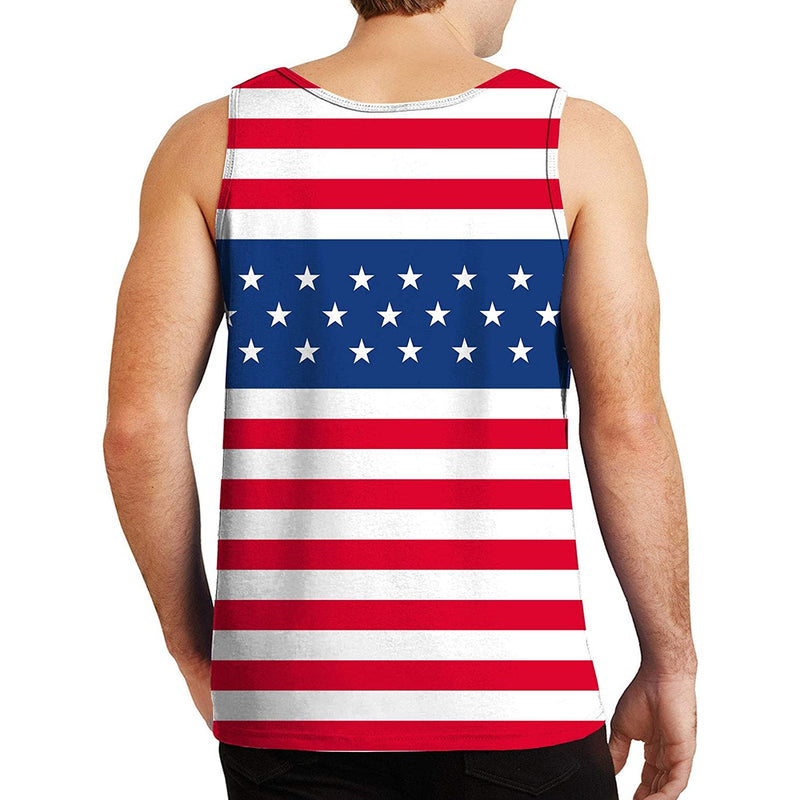 Patriotic American Flag Funny Tank Top