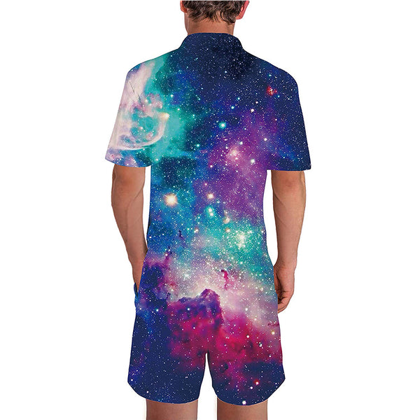 Galaxy Nebula Male Romper