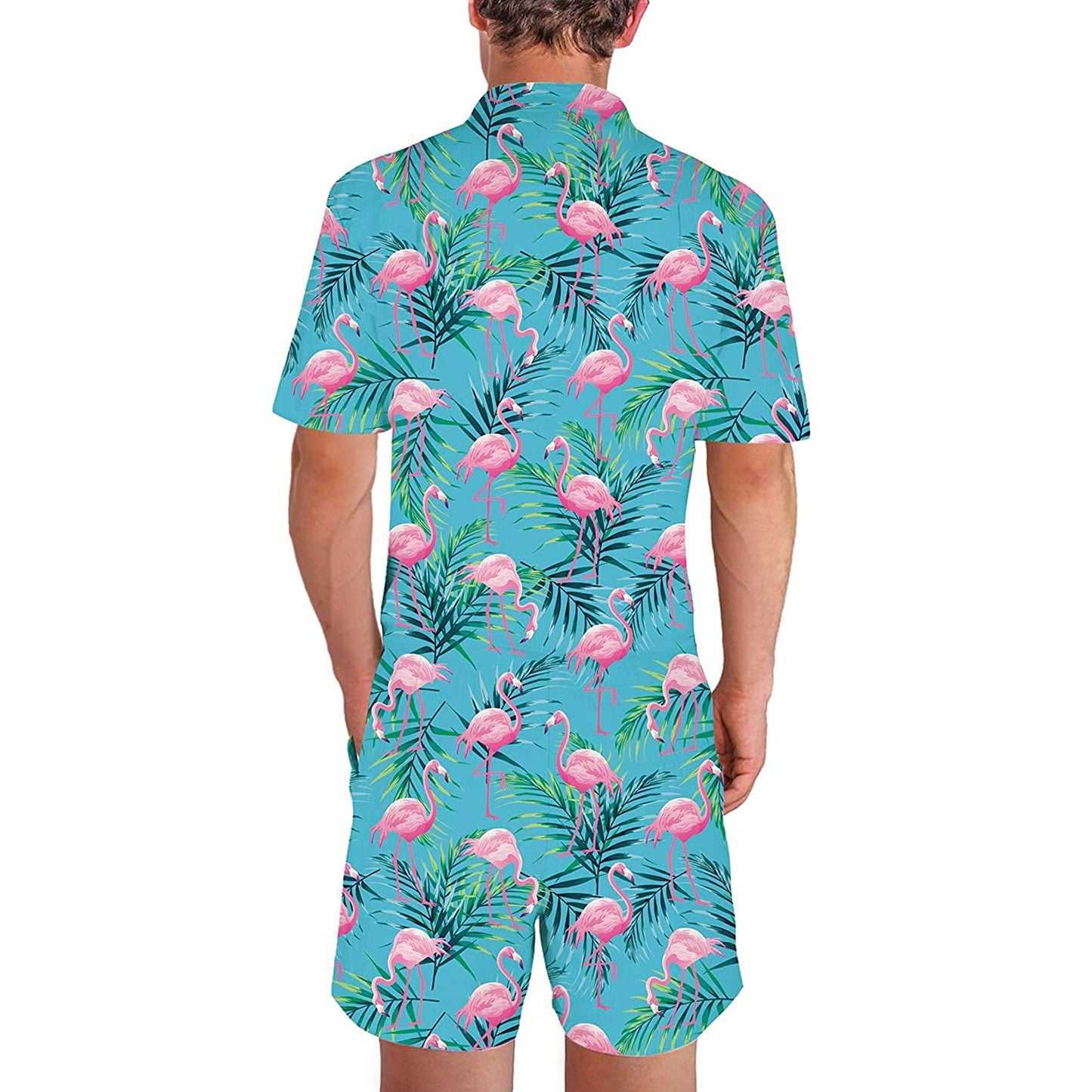 Rosa Flamingo Strampler für Männer