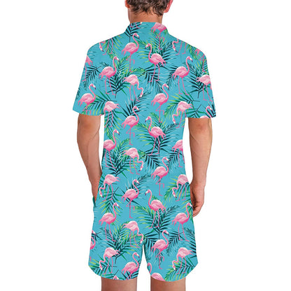 Rosa Flamingo Strampler für Männer